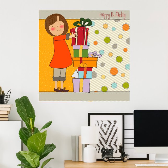 Young Girl Happy Birthday Poster (Creator Uploaded)