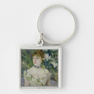 Young girl in a ball gown, 1879 key ring