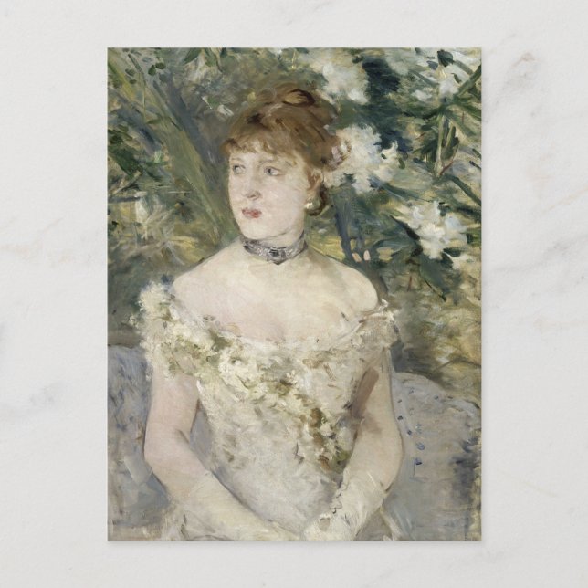 Young Girl in a Ball Gown | Berthe Morisot Postcard (Front)