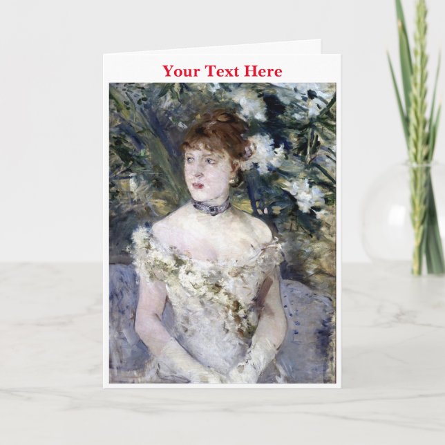 Young Girl in a Ball Gown by Berthe Morisot Thank You Card (Front)