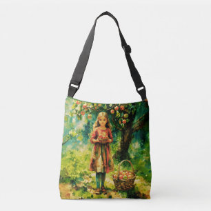 Young Girl in an Apple Orchard  Crossbody Bag
