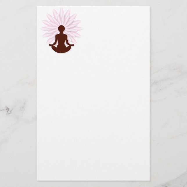 Young girl practicing yoga stationery (Front)