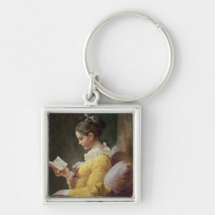 Young Girl Reading, c.1776 Key Ring