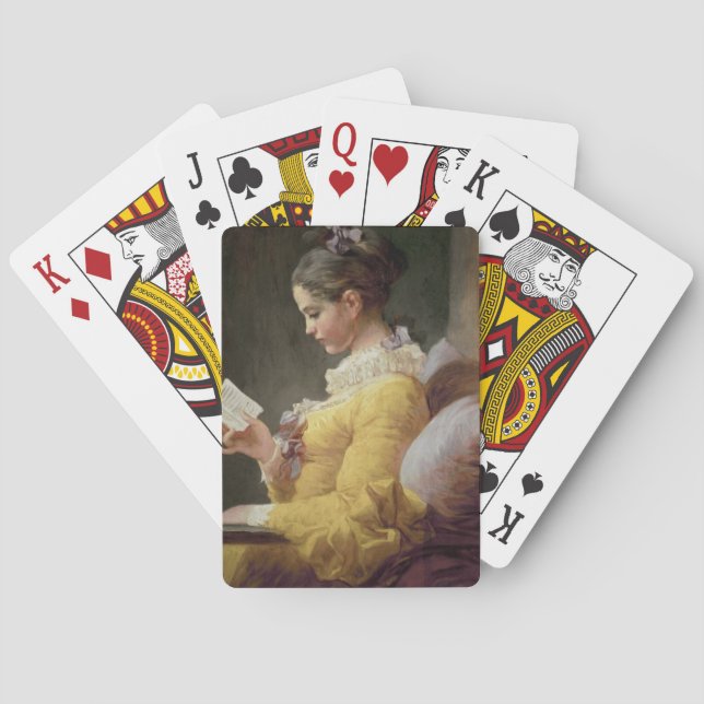Young Girl Reading, c.1776 Playing Cards (Back)