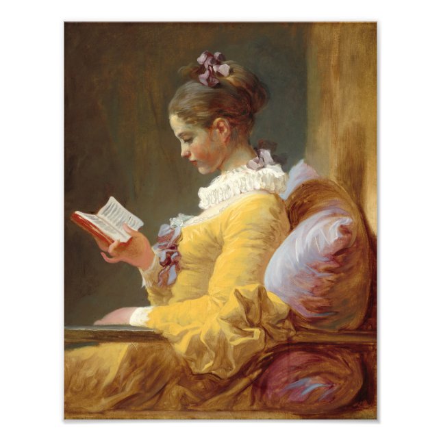 Young Girl Reading Photo Print (Front)