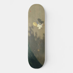 Young Girl Running After a Red Ball (Childhood) Skateboard