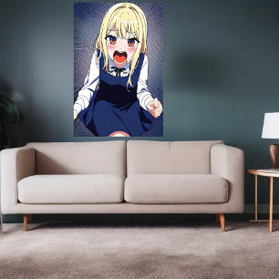 Young girl Scream   AI Art Poster