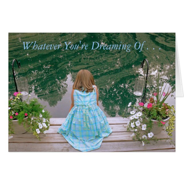 "Young Girl Sitting On Dock, Daydreaming" (Front Horizontal)
