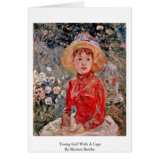 Young Girl With A Cage By Morisot Berthe (Front)