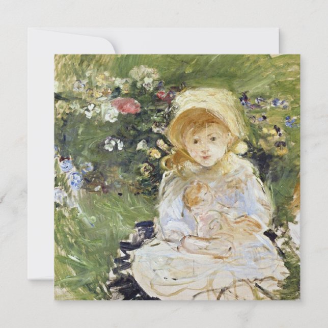 Young Girl with a Doll (by Berthe Morisot) Card (Front)