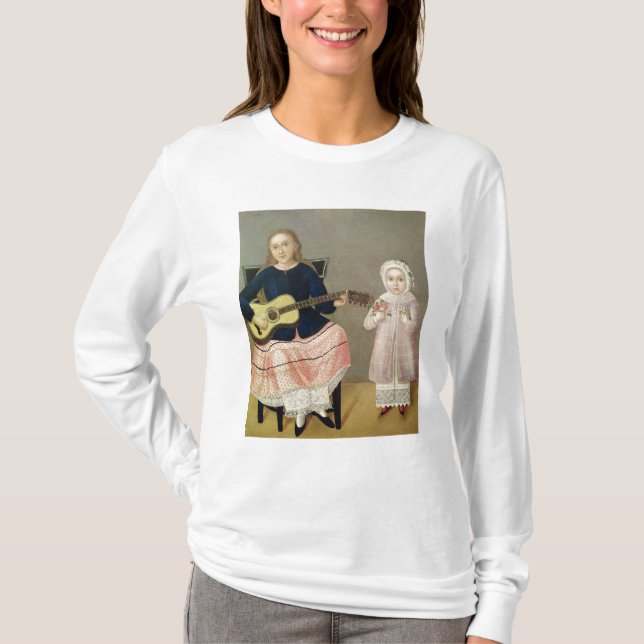 Young Girl with a Guitar and Child with a T-Shirt (Front)