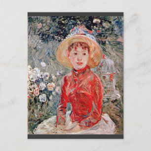Young girl with cage by Berthe Morisot Postcard
