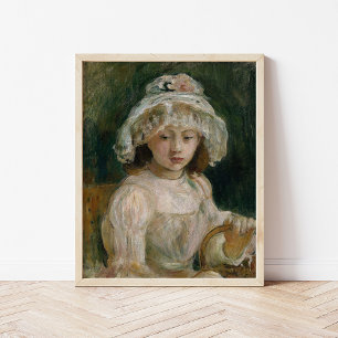 Young Girl with Hat Berthe Morisot Poster