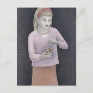 Young Girl with Sweets 2007 Postcard