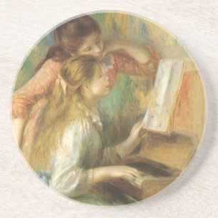 Young Girls at Piano by Pierre Renoir Coaster