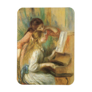 Young Girls at Piano by Pierre Renoir Magnet