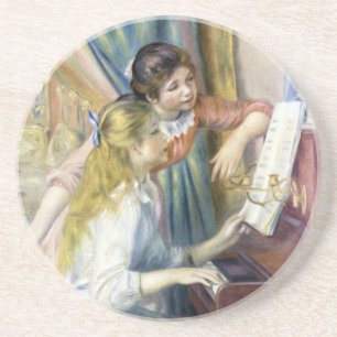 Young Girls at the Piano by Pierre Renoir Coaster
