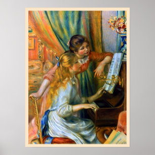 Young Girls at the Piano by Pierre Renoir Poster