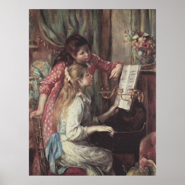 Young Girls at the Piano by Pierre Renoir Poster (Front)
