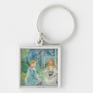 Young Girls at the Window, 1892 Key Ring