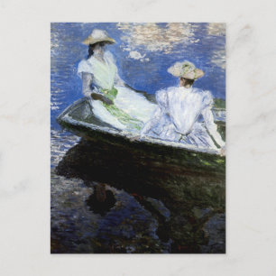 Young Girls in the Rowing Boat Postcard