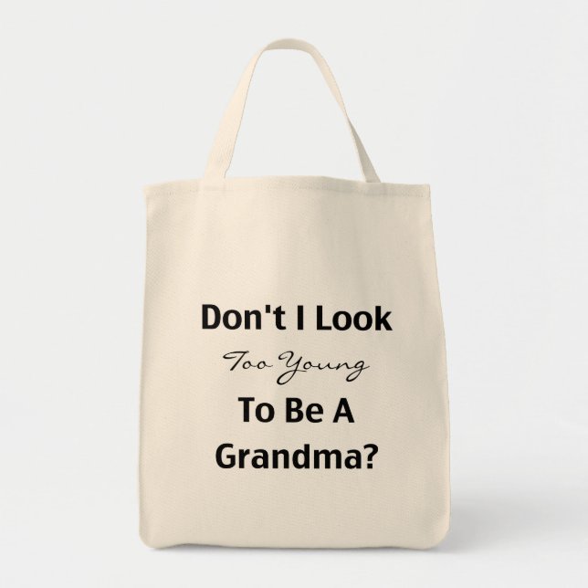 Young Grandma (customisable) Tote Bag (Front)