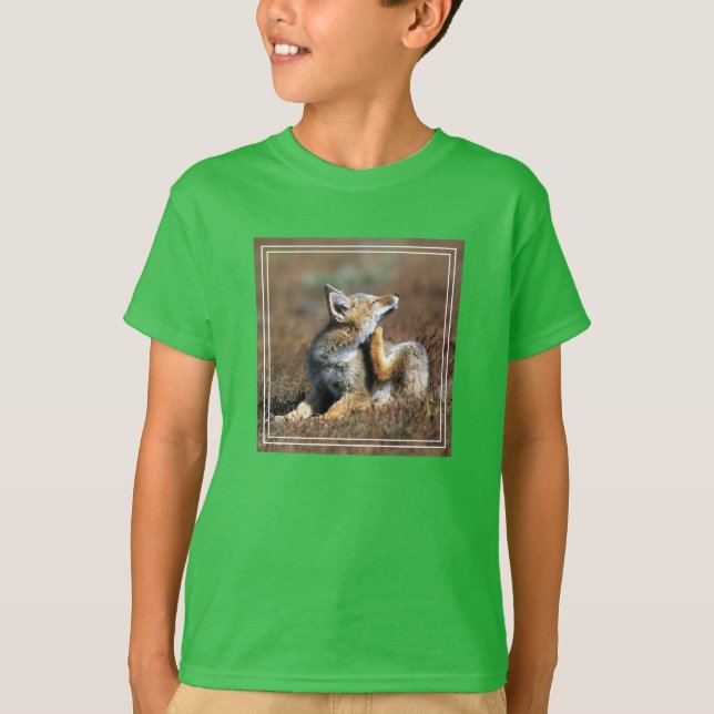 Young Grey Fox at Torres Del Paine National Park T-Shirt (Front)