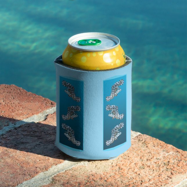 Young Grouper - Design gradient blue background |  Can Cooler (In Situ Pool)