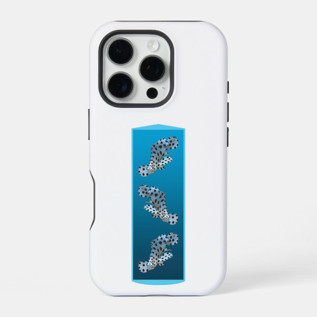 Young Grouper - Design gradient blue background |  iPhone Case (Back)
