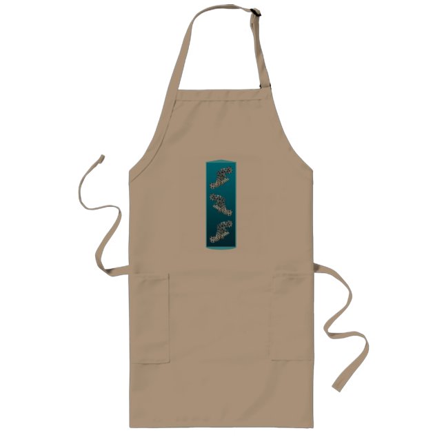 Young Grouper - Design gradient blue background |  Long Apron (Front)
