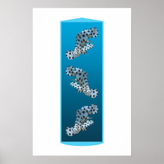 Young Grouper - Design gradient blue background | Poster