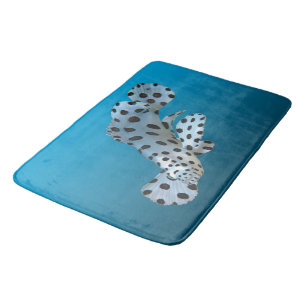 Young Grouper - Gradient blue background Bath Mat
