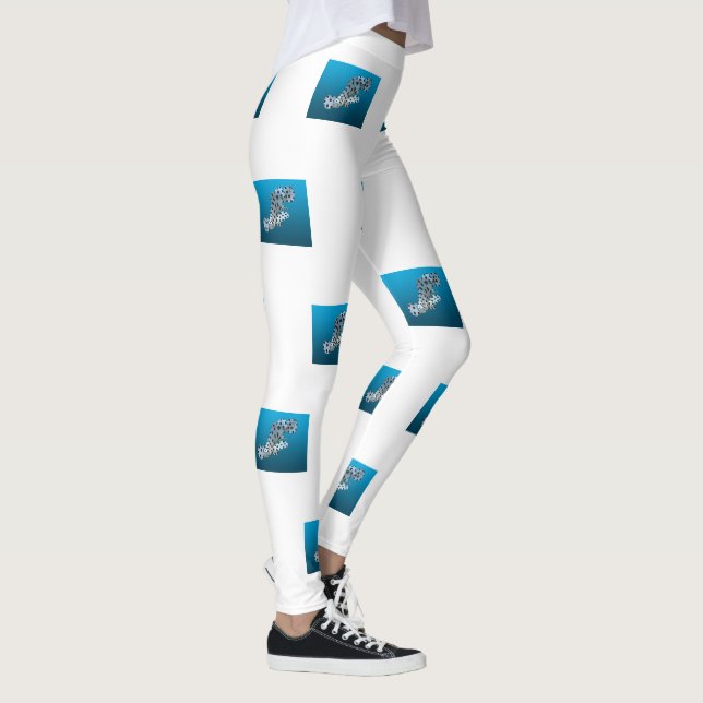 Young Grouper - Gradient blue background |  Leggings (Right)