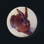 Young Hare by Albrecht Durer, Renaissance Fine Art 6 Cm Round Badge<br><div class="desc">Young Hare (1502) by artist Albrecht Dürer (1471-1528) is a vintage Renaissance fine art animal portrait painting. A baby field rabbit in a meadow of white snow during the winter season. A cute forest creature.</div>