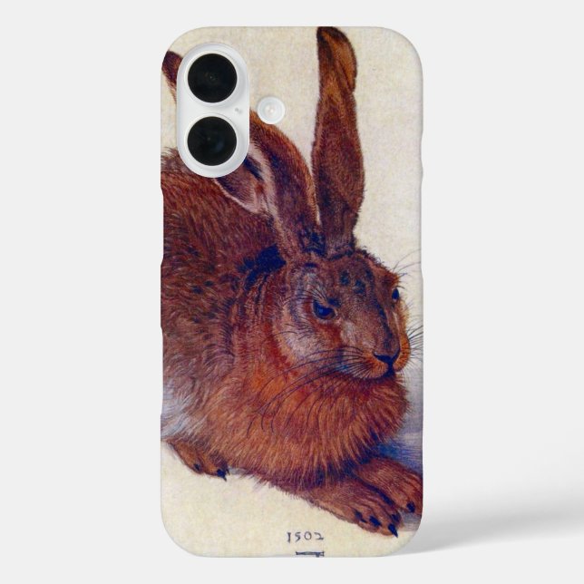 Young Hare by Albrecht Durer, Renaissance Fine Art Case-Mate iPhone Case (Back)