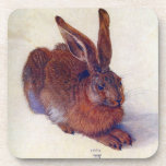 Young Hare by Albrecht Durer, Renaissance Fine Art Coaster<br><div class="desc">Young Hare (1502) by artist Albrecht Dürer (1471-1528) is a vintage Renaissance fine art animal portrait painting. A baby field rabbit in a meadow of white snow during the winter season. A cute forest creature.</div>