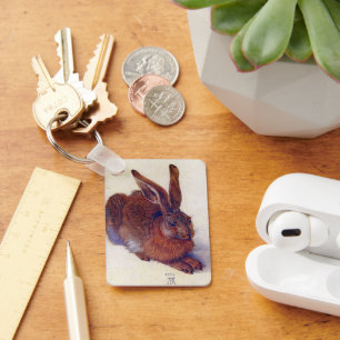 Young Hare by Albrecht Durer, Renaissance Fine Art Key Ring