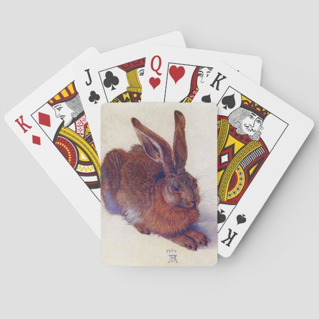 Young Hare by Albrecht Durer, Renaissance Fine Art Playing Cards (Back)