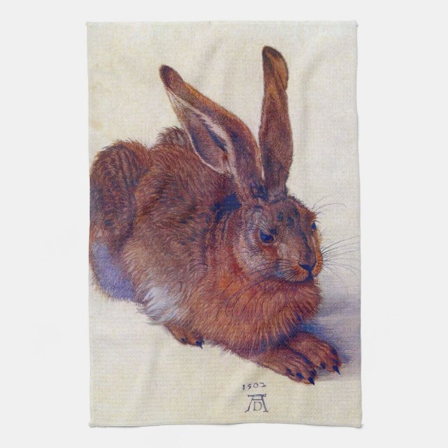 Young Hare by Albrecht Durer, Renaissance Fine Art Tea Towel (Vertical)