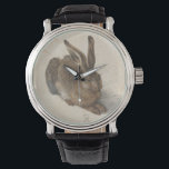 Young Hare by Albrecht Durer Watch<br><div class="desc">Young Hare by Albrecht Durer, 1502, is a detailed, naturalistic watercolor and gouache drawing of a young rabbit. Among the first artists to paint details of landscape and nature, here Durer’s precise brush captures the hare’s patterns of fur growth and coloration so vividly that the animal appears it could move....</div>