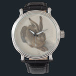 Young Hare by Albrecht Durer Watch<br><div class="desc">Young Hare by Albrecht Durer, 1502, is a detailed, naturalistic watercolor and gouache drawing of a young rabbit. Among the first artists to paint details of landscape and nature, here Durer’s precise brush captures the hare’s patterns of fur growth and coloration so vividly that the animal appears it could move....</div>