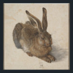 Young Hare (Durer 1502) Poster<br><div class="desc">This is a reproduction of a watercolor painting by Albrecht Durer: Young Hare (1502).</div>