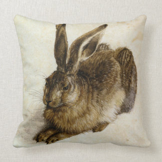 ‘Young Hare’ Reversed by Albrecht Dürer Cushion