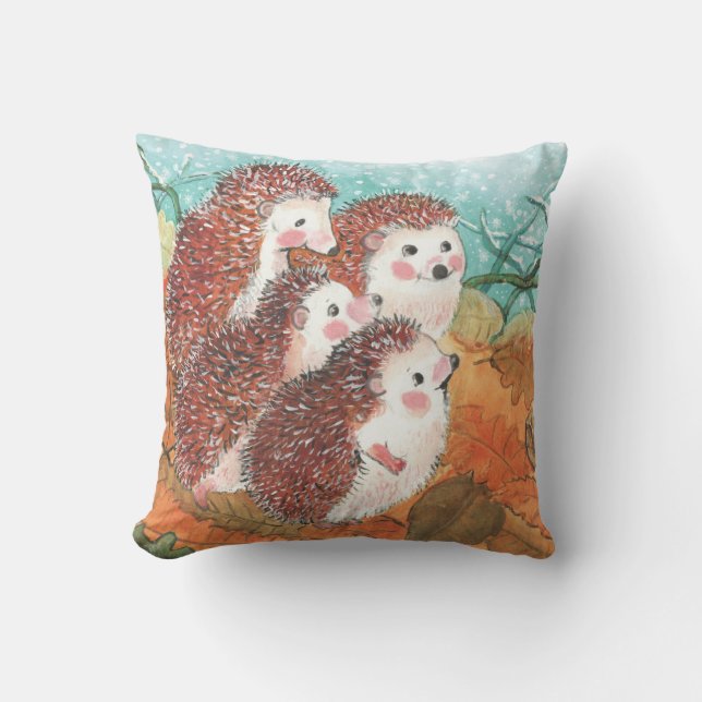 Young Hedgehogs  Cushion (Front)