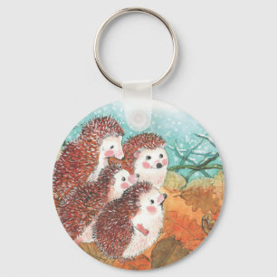 Young Hedgehogs Key Ring