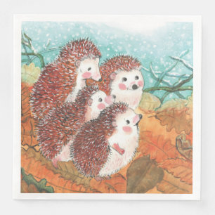 Young Hedgehogs Napkin