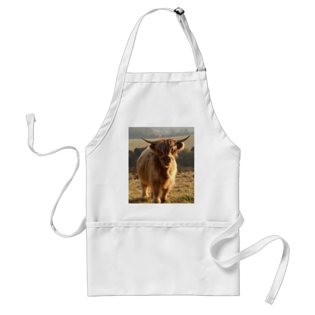 Young Highland Cow Standard Apron (Front)