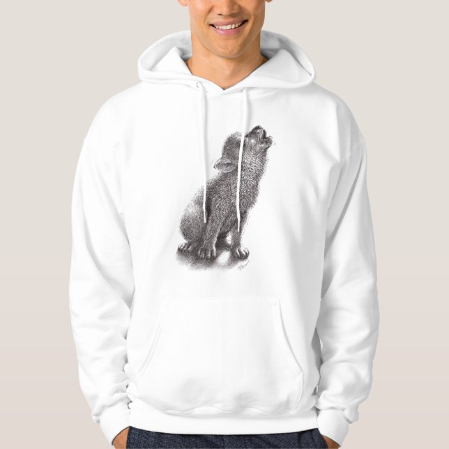 Young Howling Dog Hoodie (Front)