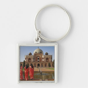 Young Indian ladies and Humayun's Tomb, Delhi, Key Ring