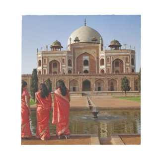 Young Indian ladies and Humayun's Tomb, Delhi, Notepad